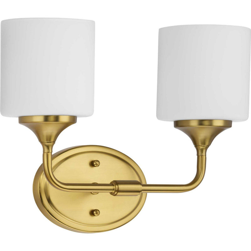 Lynzie 2-Light Bath Vanity Light in Brushed Gold