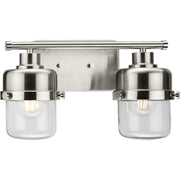 Beckner 2-Light Bath Vanity Light in Brushed Nickel