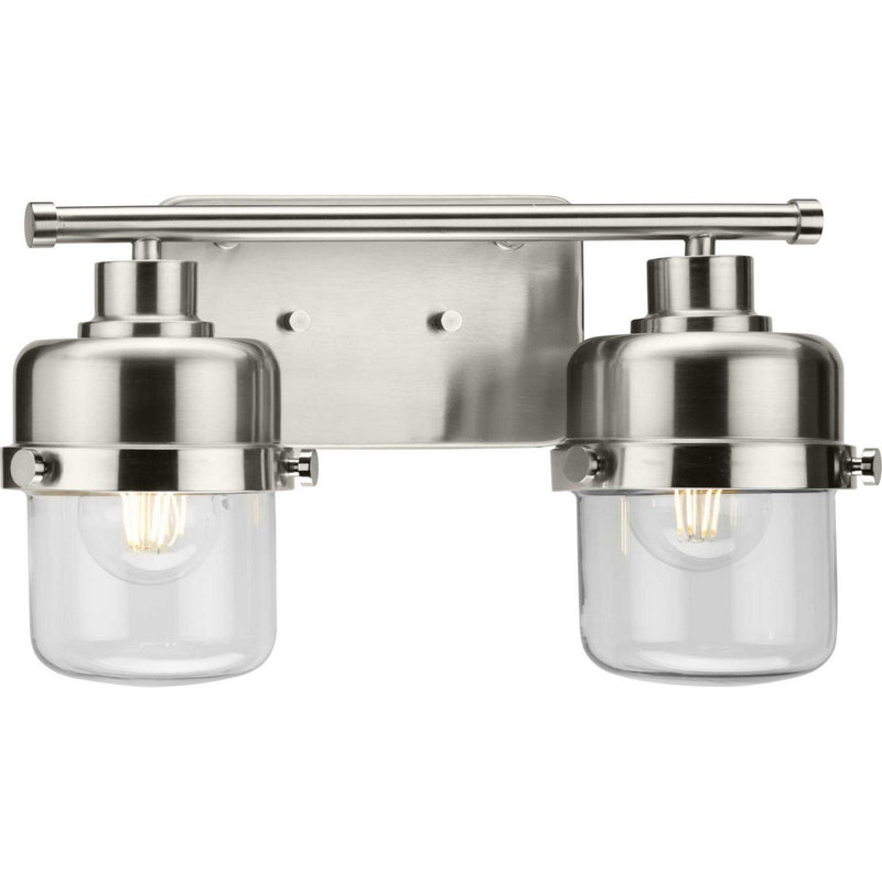 Beckner 2-Light Bath Vanity Light in Brushed Nickel