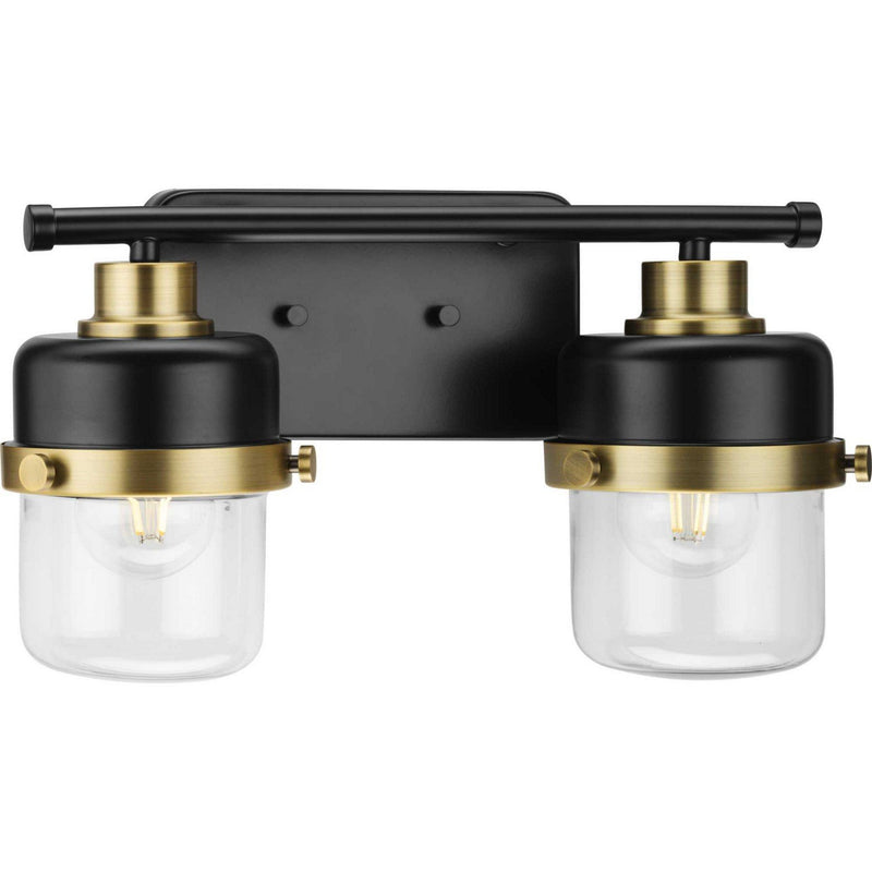Beckner 2-Light Bath Vanity Light in Matte Black