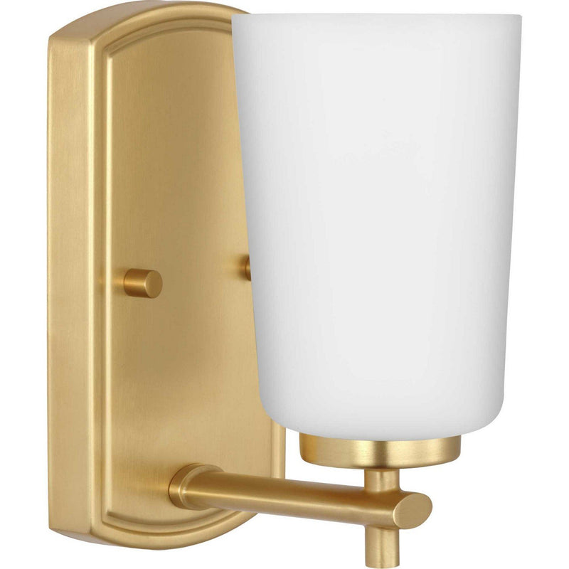 Adley Opal Glass Bath Sconce in Satin Brass