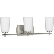 Adley 3-Light Opal Glass Bath Vanity Light in Brushed Nickel