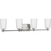 Adley 4-Light Opal Glass Bath Vanity Light in Brushed Nickel