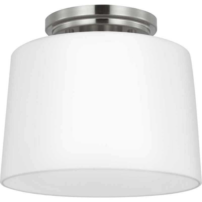 Adley Opal Glass Semi-Flush Mount in Brushed Nickel