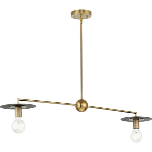 Trimble 2-Light Linear Chandelier in Brushed Bronze
