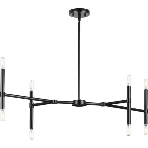 Arya 8-Light Linear Chandelier in Matte Black