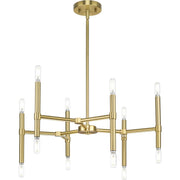 Arya 12-Light Chandelier in Brushed Gold