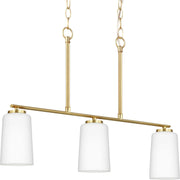 Adley 3-Light Linear Pendant in Satin Brass