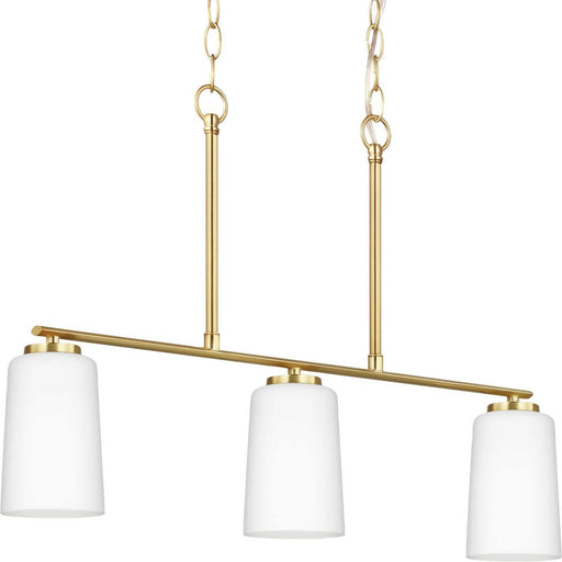 Adley 3-Light Linear Pendant in Satin Brass