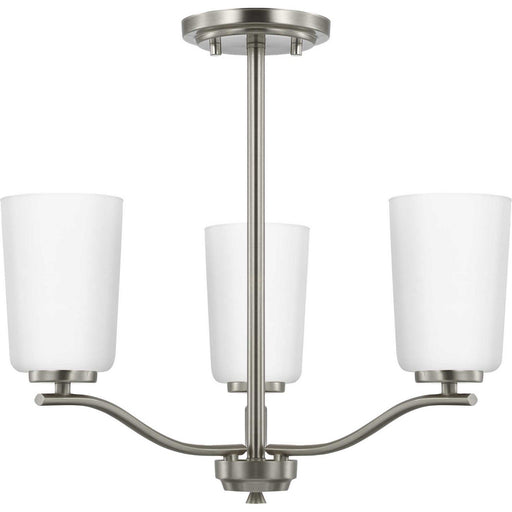 Adley 3-Light Convertible Chandelier in Brushed Nickel