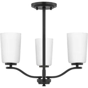 Adley 3-Light Convertible Chandelier in Matte Black