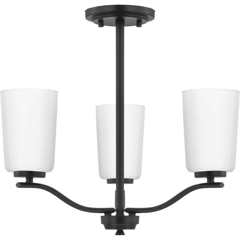 Adley 3-Light Convertible Chandelier in Matte Black