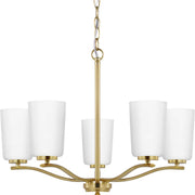 Adley 5-Light Chandelier in Satin Brass