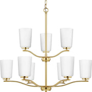 Adley 9-Light Chandelier in Satin Brass