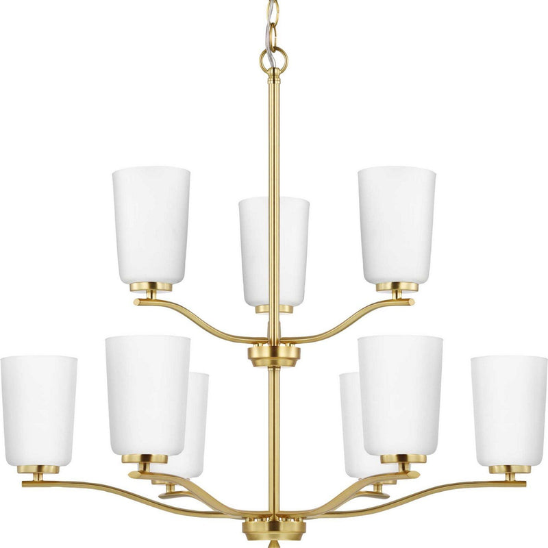 Adley 9-Light Chandelier in Satin Brass