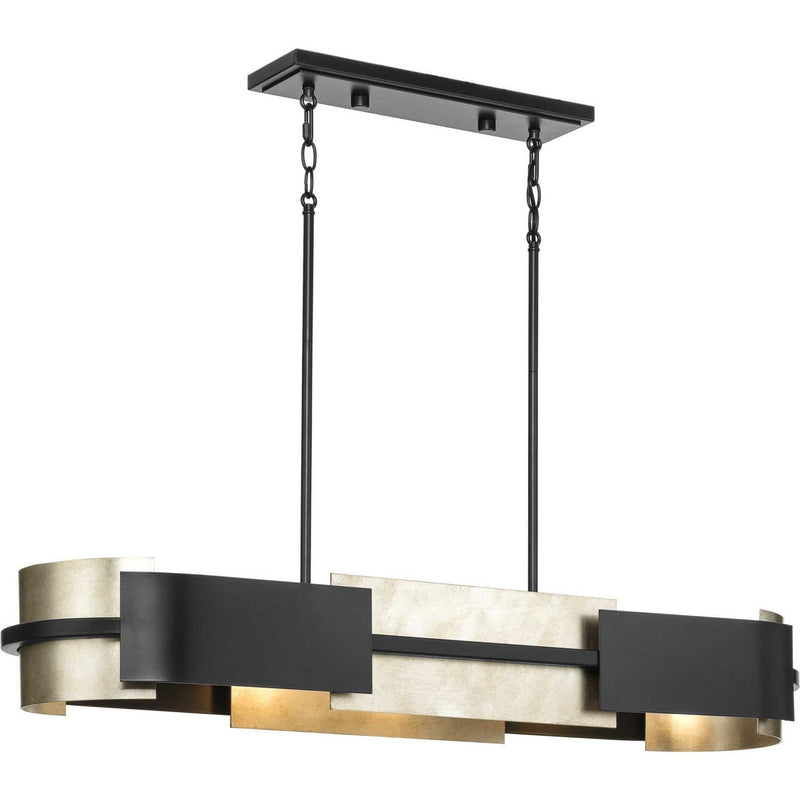 Lowery 4-Light Linear Pendant in Matte Black
