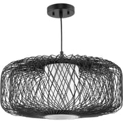 Cordova Pendant in Black Rattan