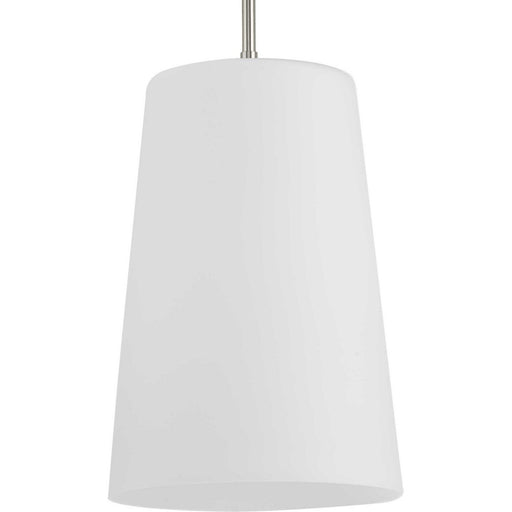 Clarion Etched Opal Pendant in Brushed Nickel