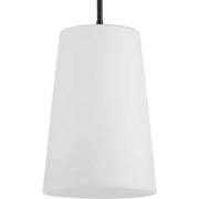 Clarion Etched Opal Pendant in Matte Black
