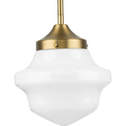 School House Mini Pendant in Vintage Brass