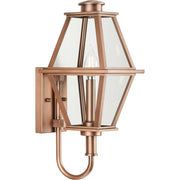 Bradshaw Small Outdoor Wall Lantern in Antique Copper