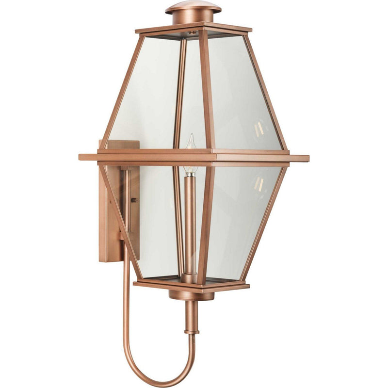 Bradshaw Large Outdoor Wall Lantern in Antique Copper