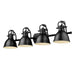 Duncan 4-Light Bath Vanity in Matte Black with Matte Black Shade - Lamps Expo