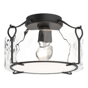 Bow Medium Semi-Flush in Black - 121142-SKT-10-LL0218 by Hubbardton Forge