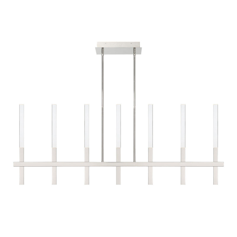 Benicio 7-Light 46.25" Linear Pendant in Polished Nickel