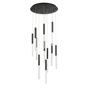 Benicio 11-Light 22" Cluster Pendant in Matte Black