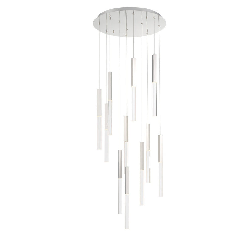 Benicio 11-Light 22" Cluster Pendant in Polished Nickel