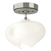 Ume 1-Light Semi-Flush in Sterling with Sterling Accent - 121372-SKT-85-85-FD0710 by Hubbardton Forge