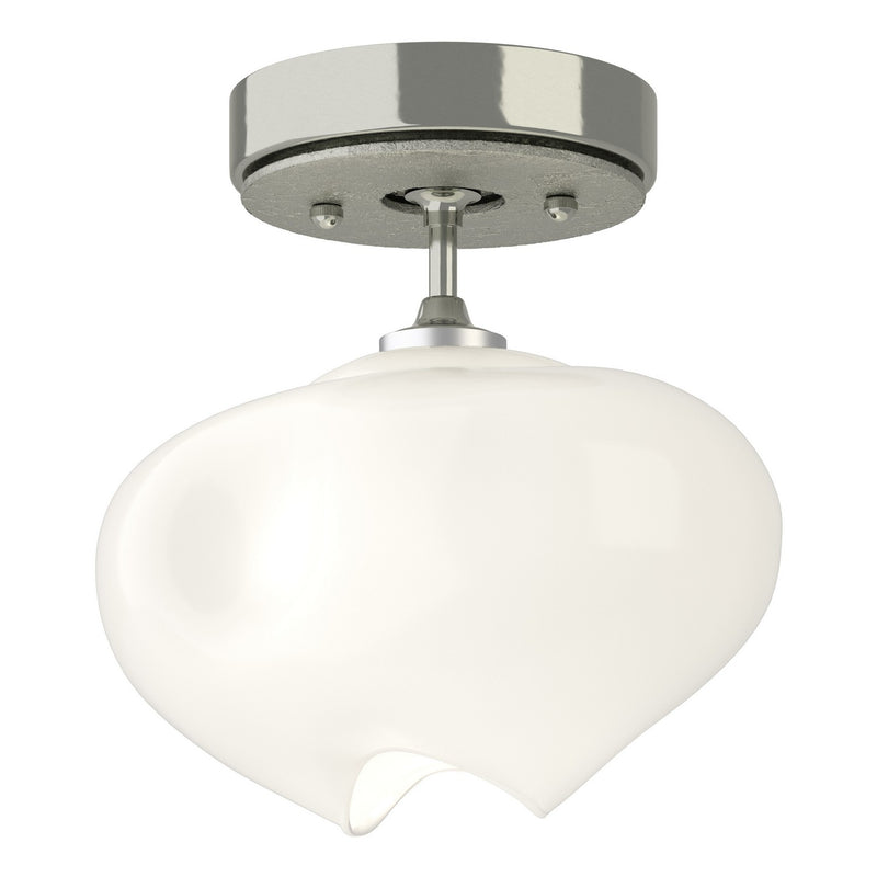 Ume 1-Light Semi-Flush in Sterling with Sterling Accent - 121372-SKT-85-85-FD0710 by Hubbardton Forge