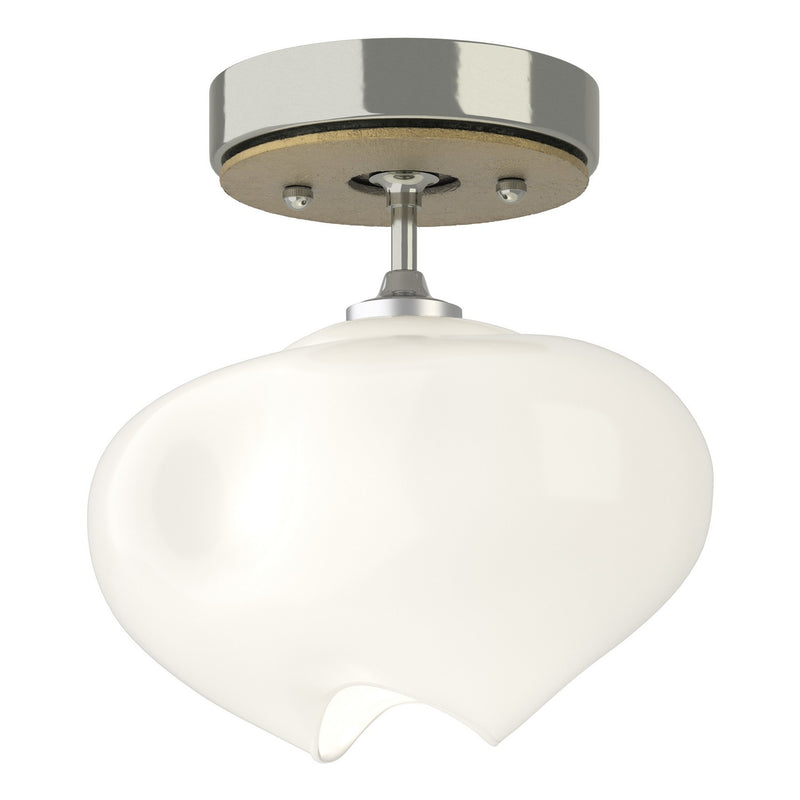 Ume 1-Light Semi-Flush in Sterling with Modern Brass Accent - 121372-SKT-85-86-FD0710 by Hubbardton Forge