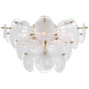 Loire Large Tiered 21" 5-Light Semi-Flush Mount in Gild