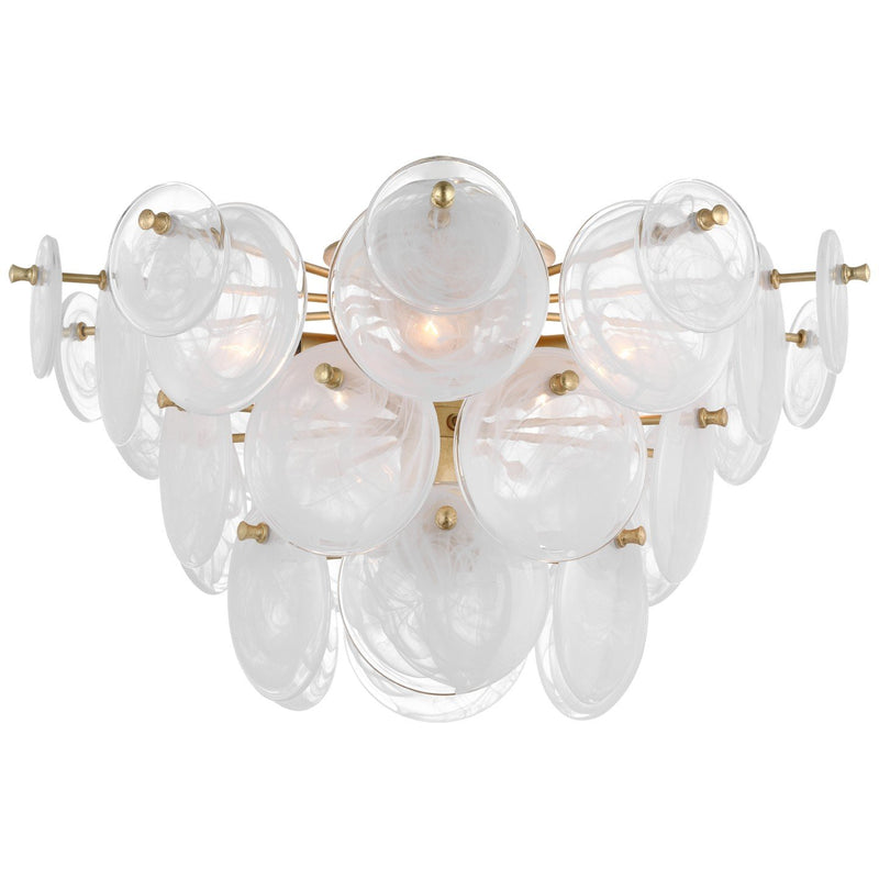 Loire Large Tiered 21" 5-Light Semi-Flush Mount in Gild