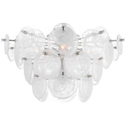 Loire Large Tiered 21" 5-Light Semi-Flush Mount in Polished Nickel