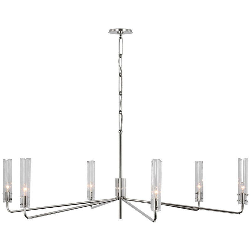 Casoria Grande 6-Light Chandelier in Polished Nickel