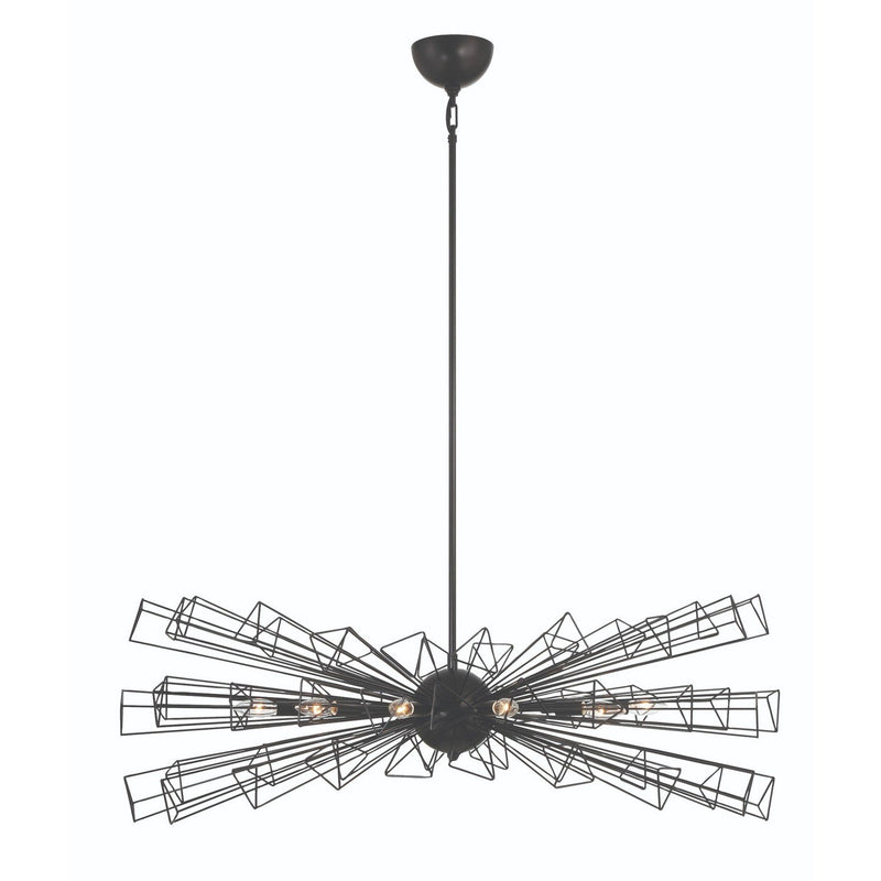 Dendelio 10-Light 24.5" Chandelier in Matte Black