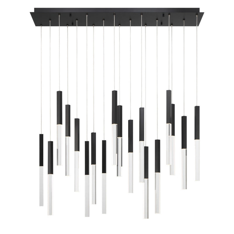 Benicio 18-Light 42" Linear Pendant in Matte Black
