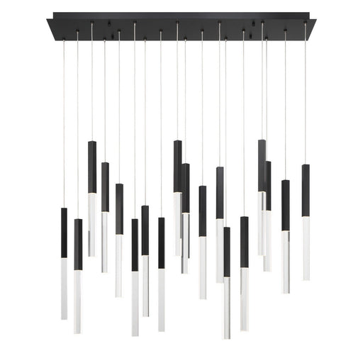Benicio 18-Light 42" Linear Pendant in Matte Black