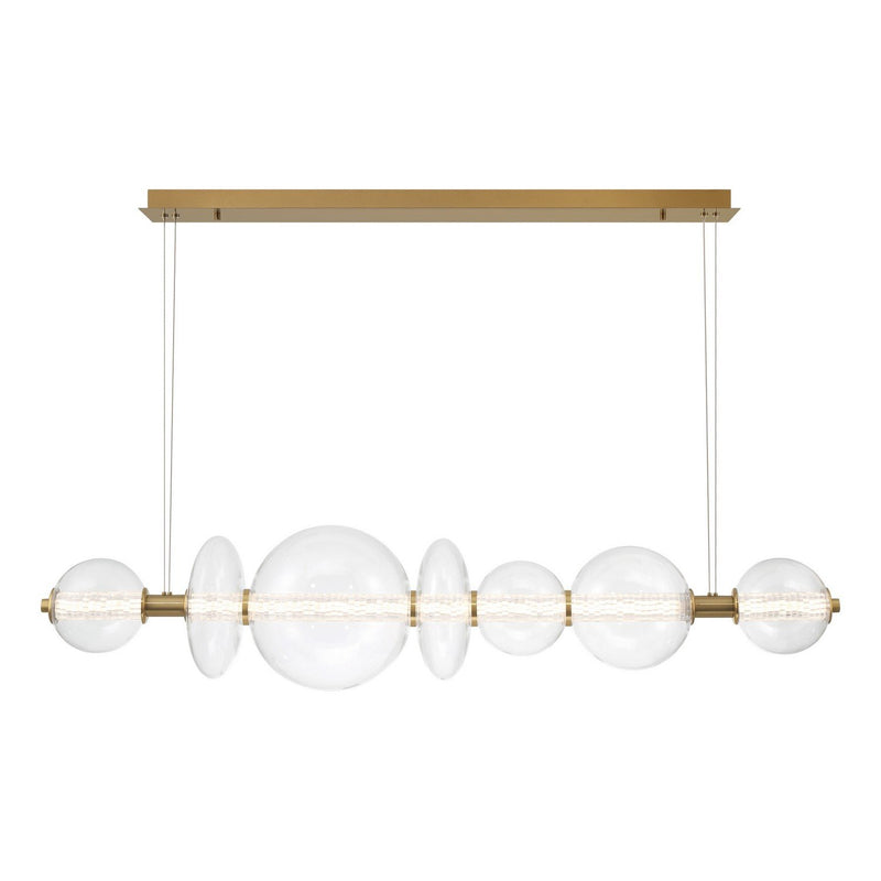 Atomo 3-Light 56" Linear Pendant in Gold