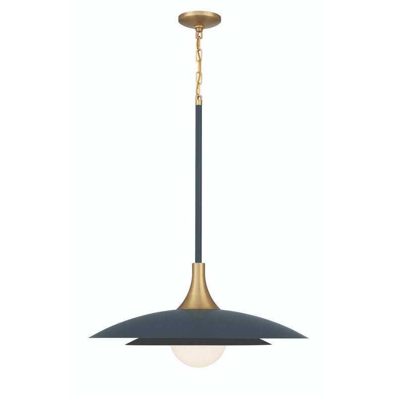 Welsh 24" LED Pendant in Matte Blue