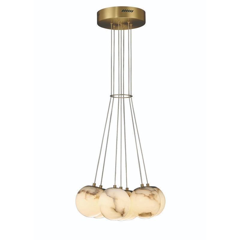 Kepler 7-Light 18" Cluster Pendant in Gold