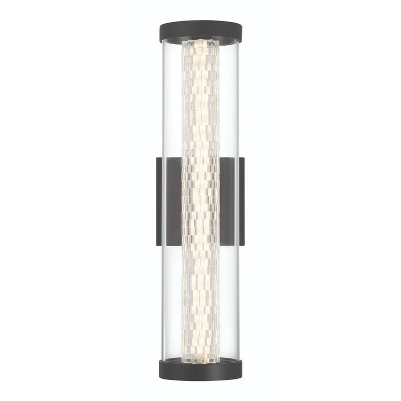 Savron 18" Outdoor Wall Light in Matte Black