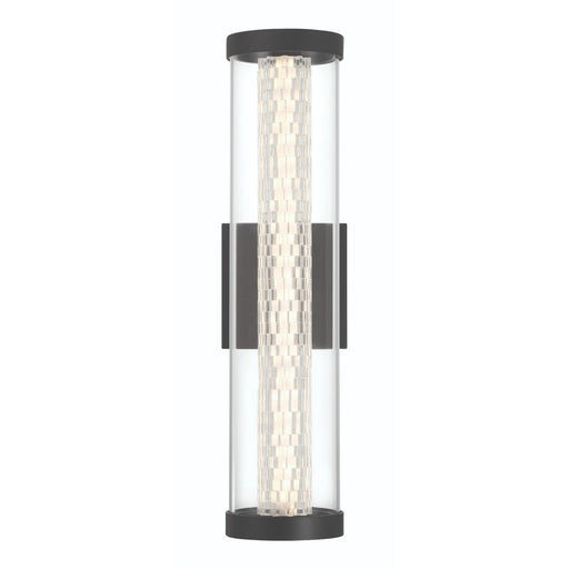 Savron 18" Outdoor Wall Light in Matte Black