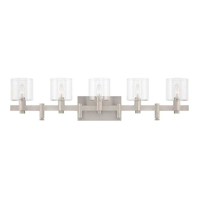 Decato 5-Light 37.75" Vanity Light in Satin Nickel