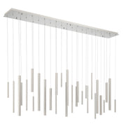 Santana 30-Light 72" Linear Multi-Drop Pendant in Satin Nickel