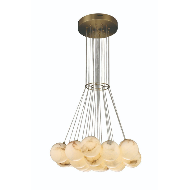 Kepler 19-Light 29.25" Cluster Pendant in Gold