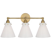 Parkington 24" 3-Light Bath Vanity Light in Antique-Burnished Brass